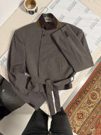 Tied-up Blazer - Brown Collar (M)