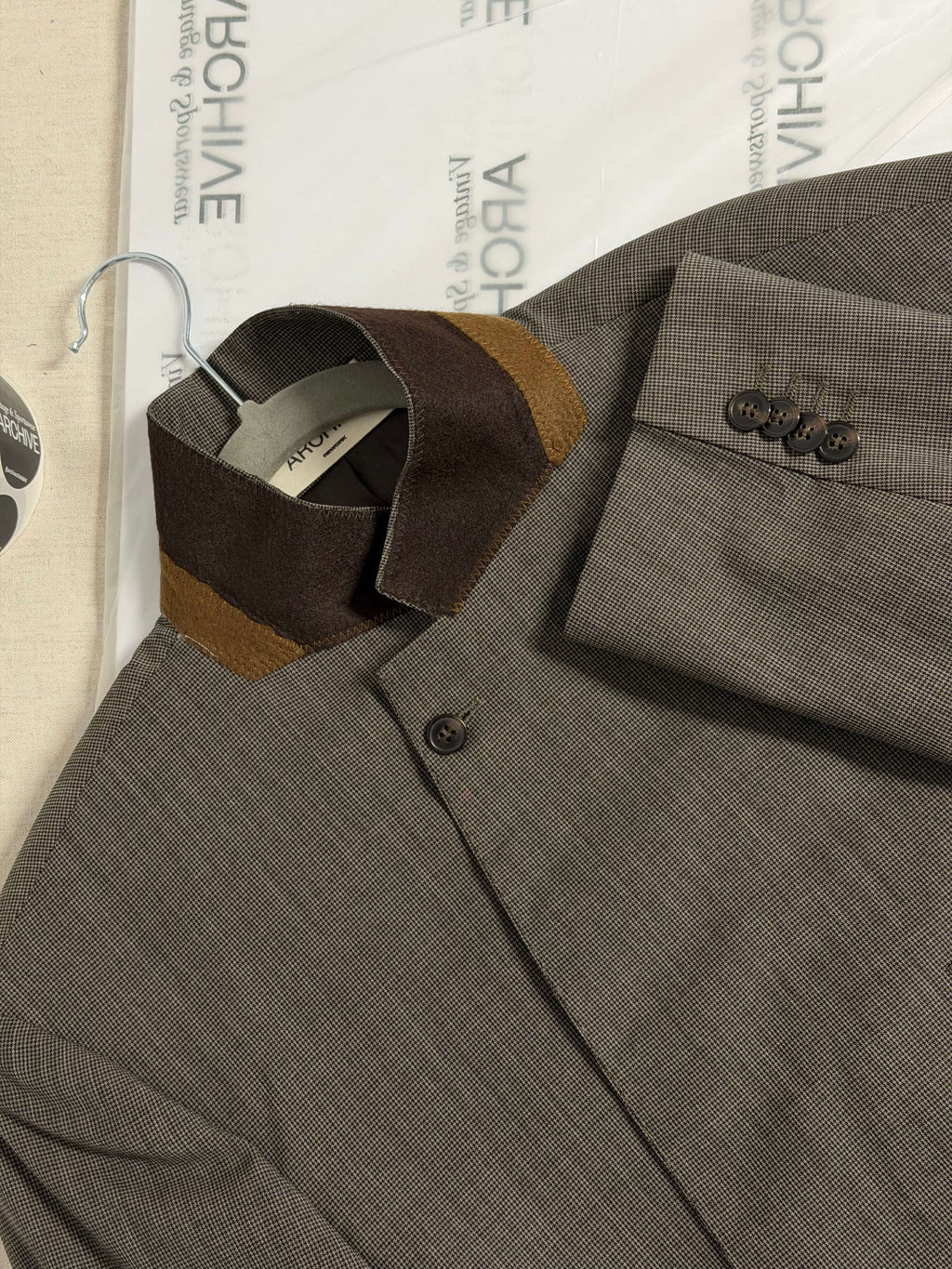 Tied-up Blazer - Brown Collar (M)