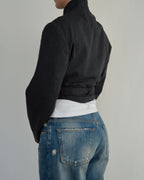 Tied-up Blazer - Textured Navy (M)
