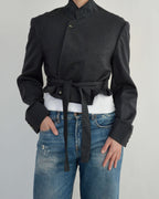 Tied-up Blazer - Textured Navy (M)