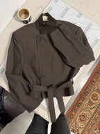 Tied-up Blazer - Business Brown (XL)