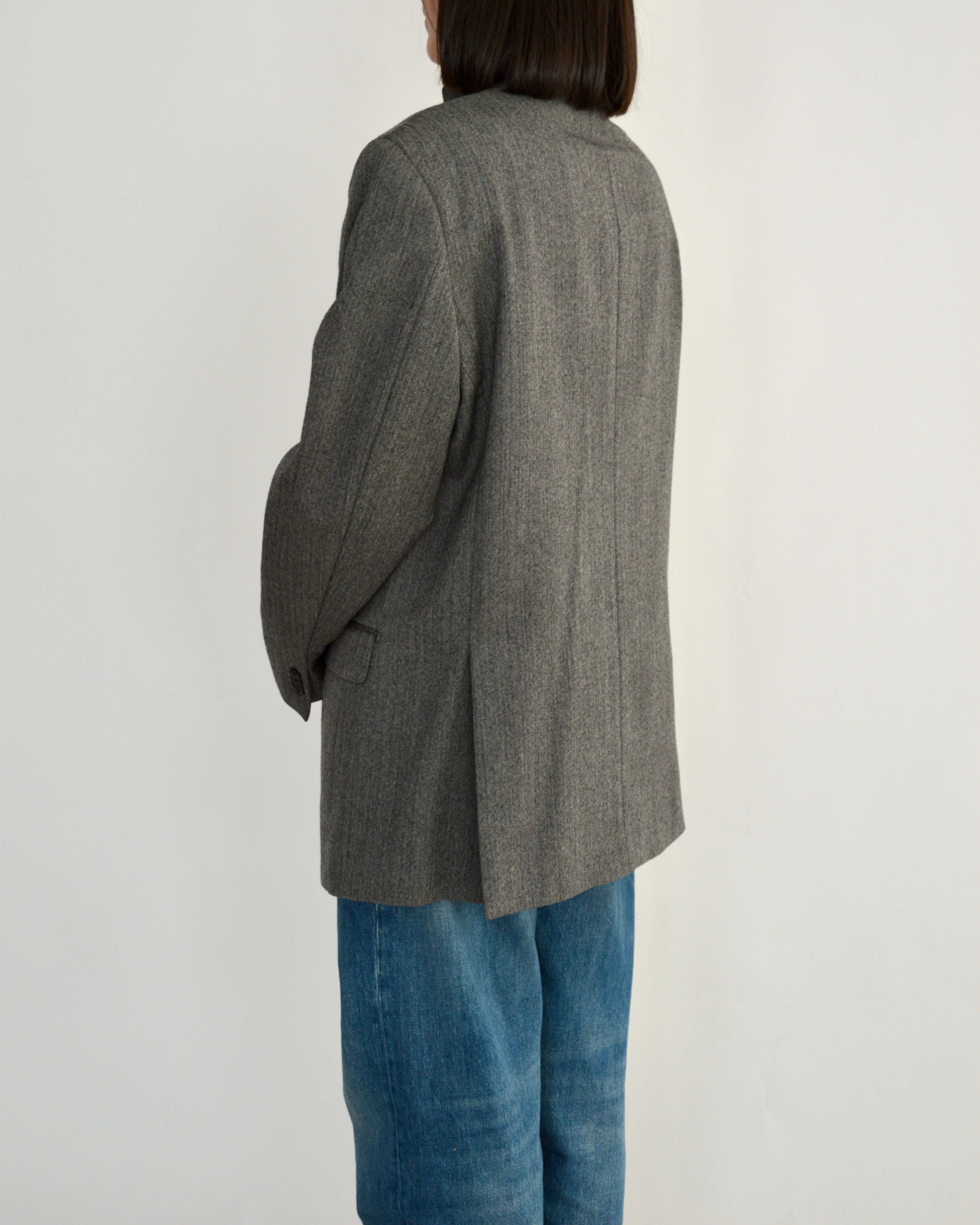 High Neck Blazer - Darker Grey (M)