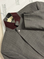Tied-up Blazer - Burgundy Collar Stripped (S)