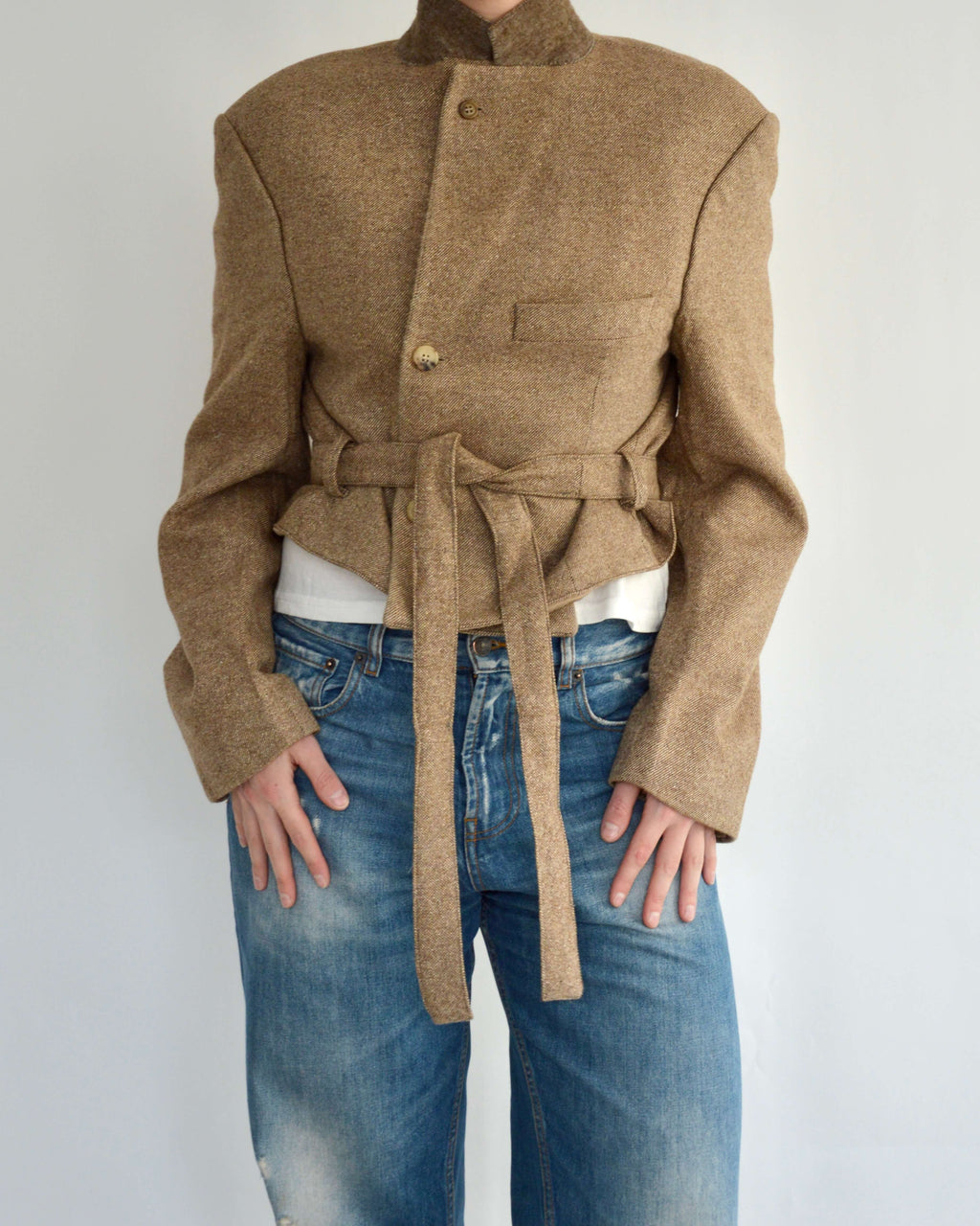 Tied-up Blazer - Oatmeal (M)