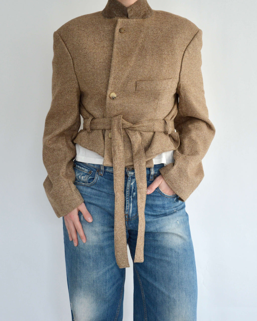 Tied-up Blazer - Oatmeal (M)