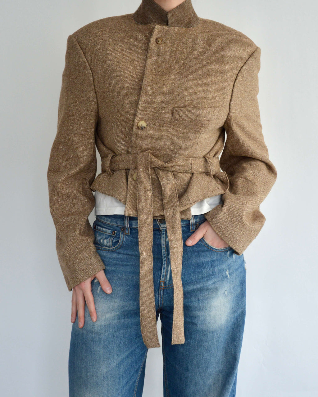 Tied-up Blazer - Oatmeal (M)