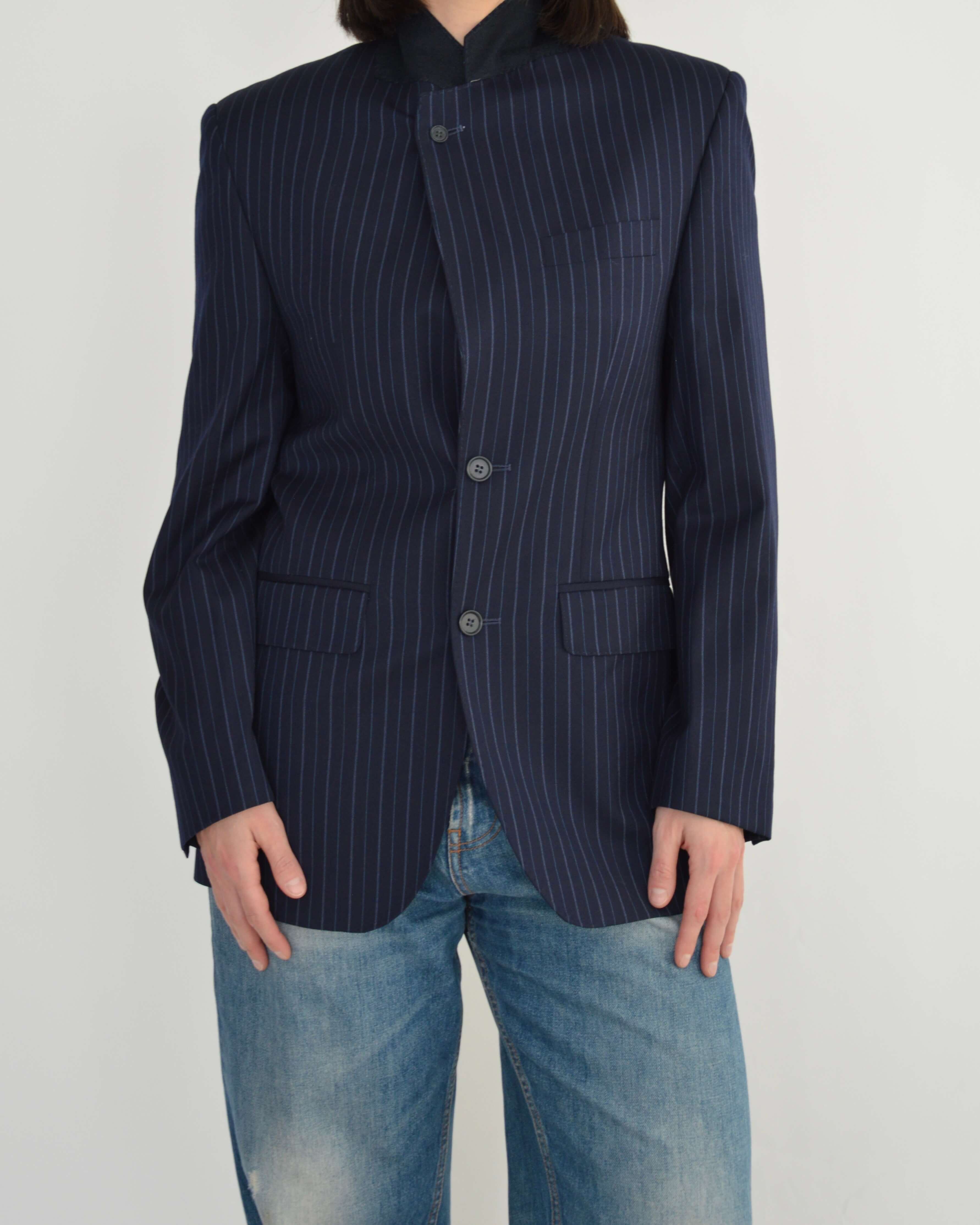 High Neck Blazer - Dark Blue (S)