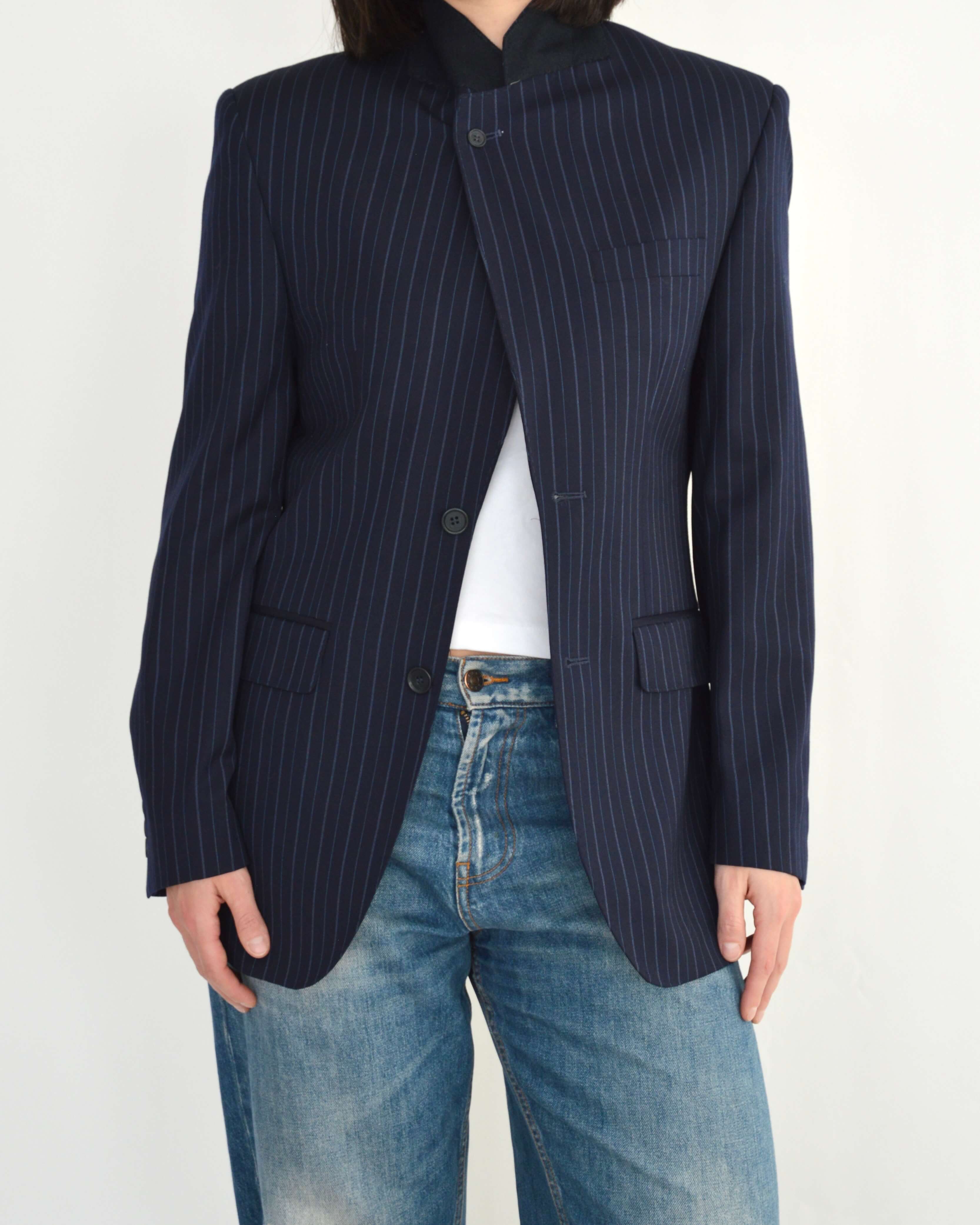 High Neck Blazer - Dark Blue (S)