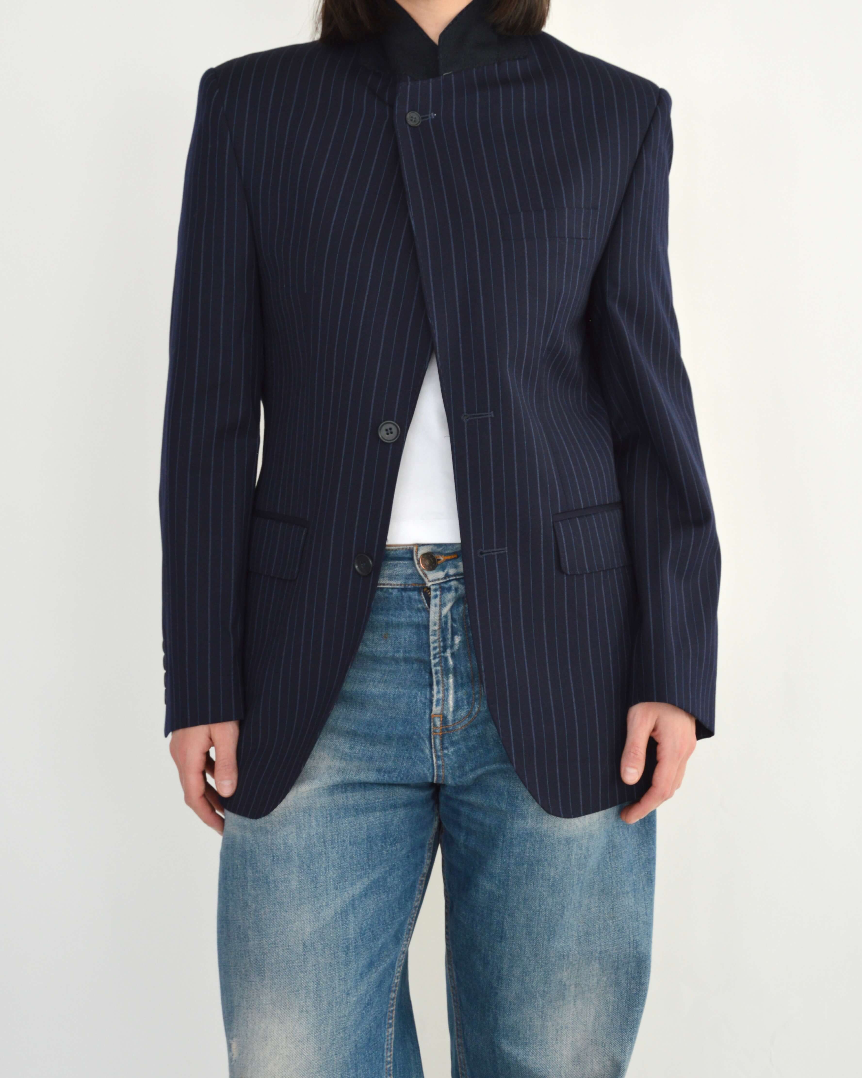 High Neck Blazer - Dark Blue (S)
