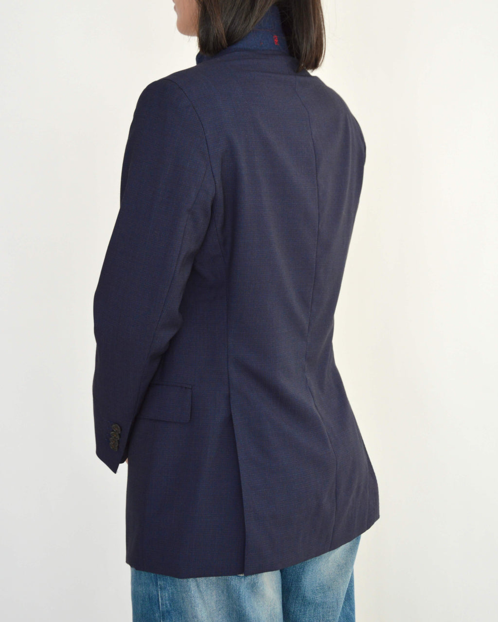 High Neck Blazer - Carolina Herrera Navy (XS)