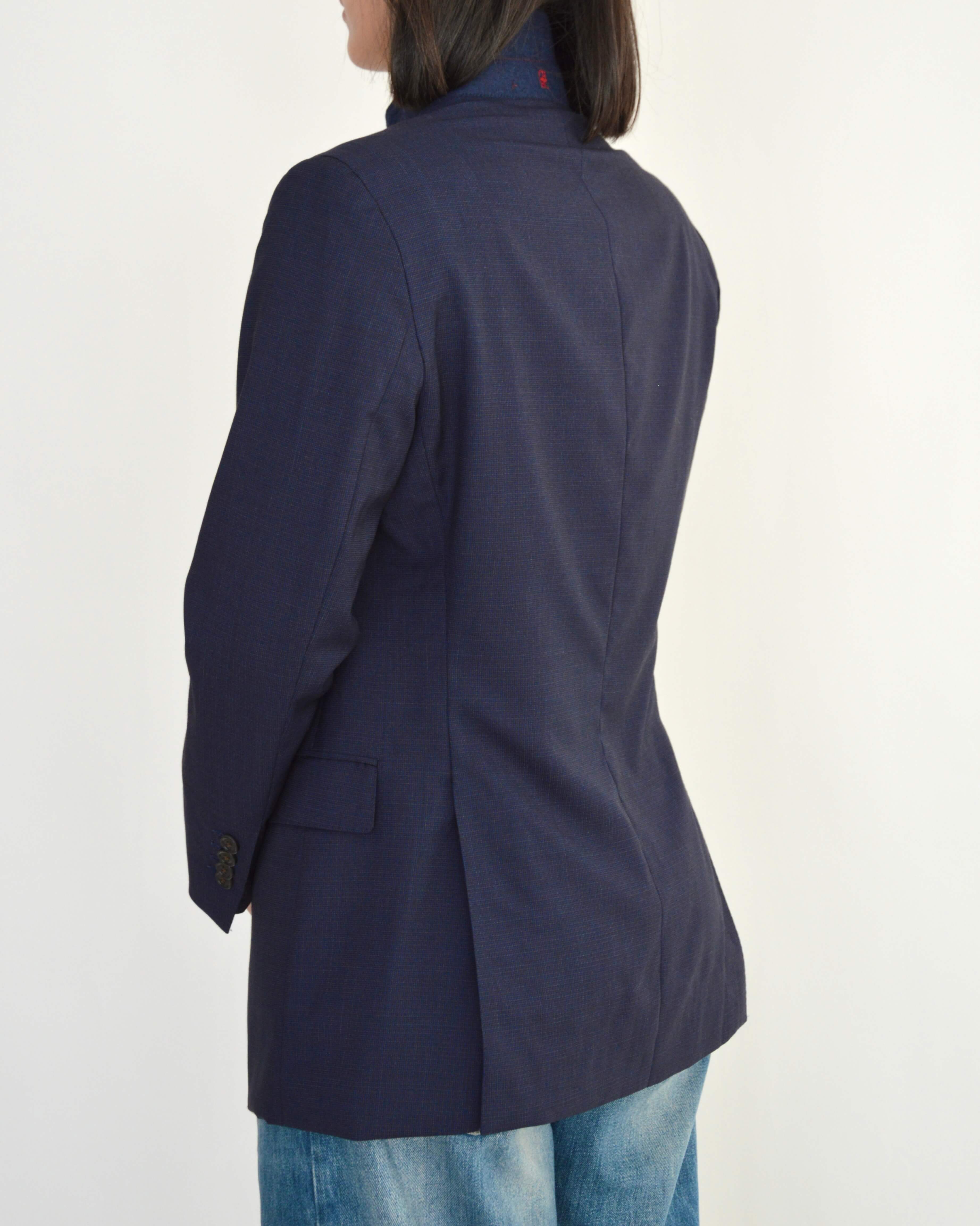High Neck Blazer - Carolina Herrera Navy (XS)