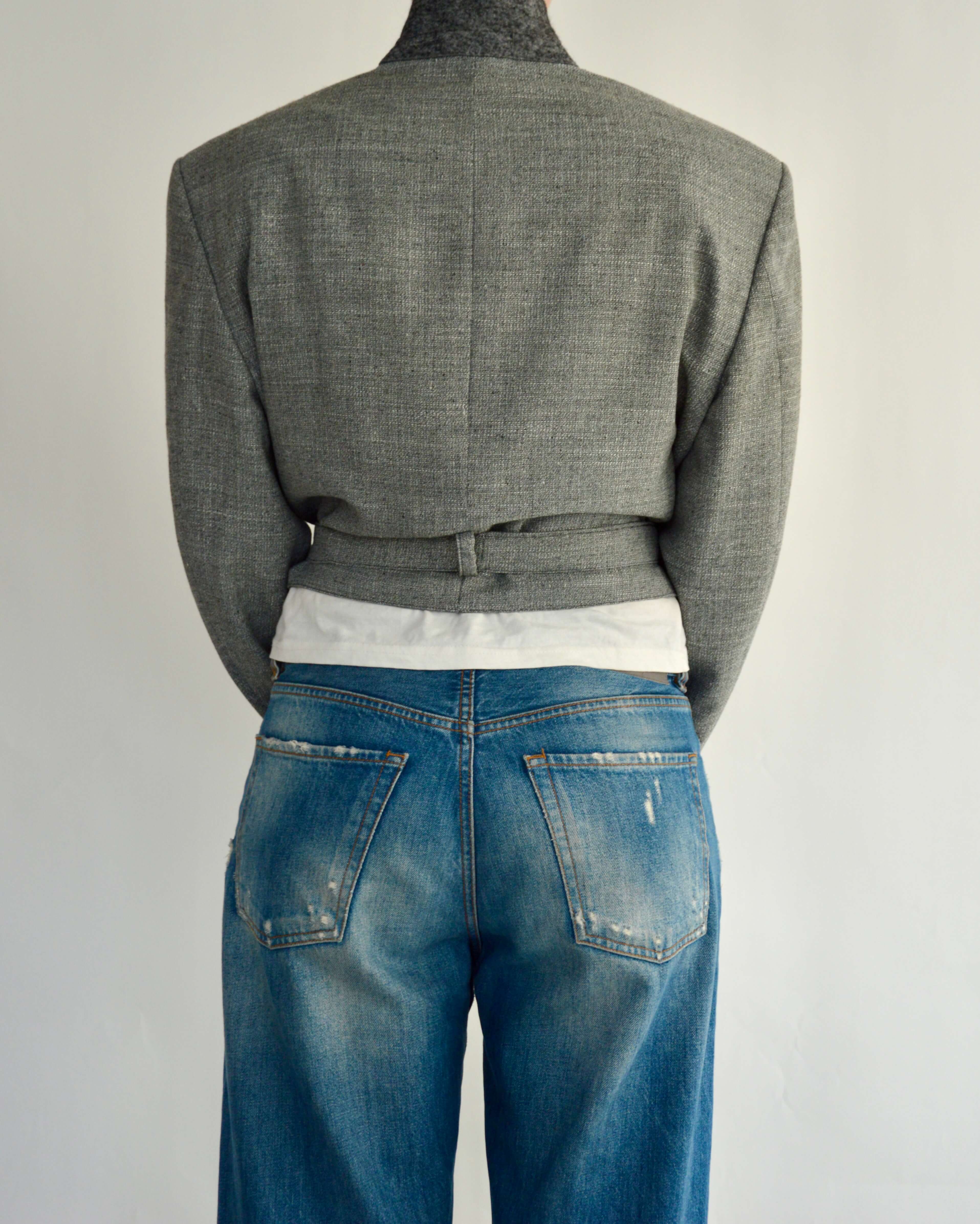 Tied-up Blazer - Light Blue (L)