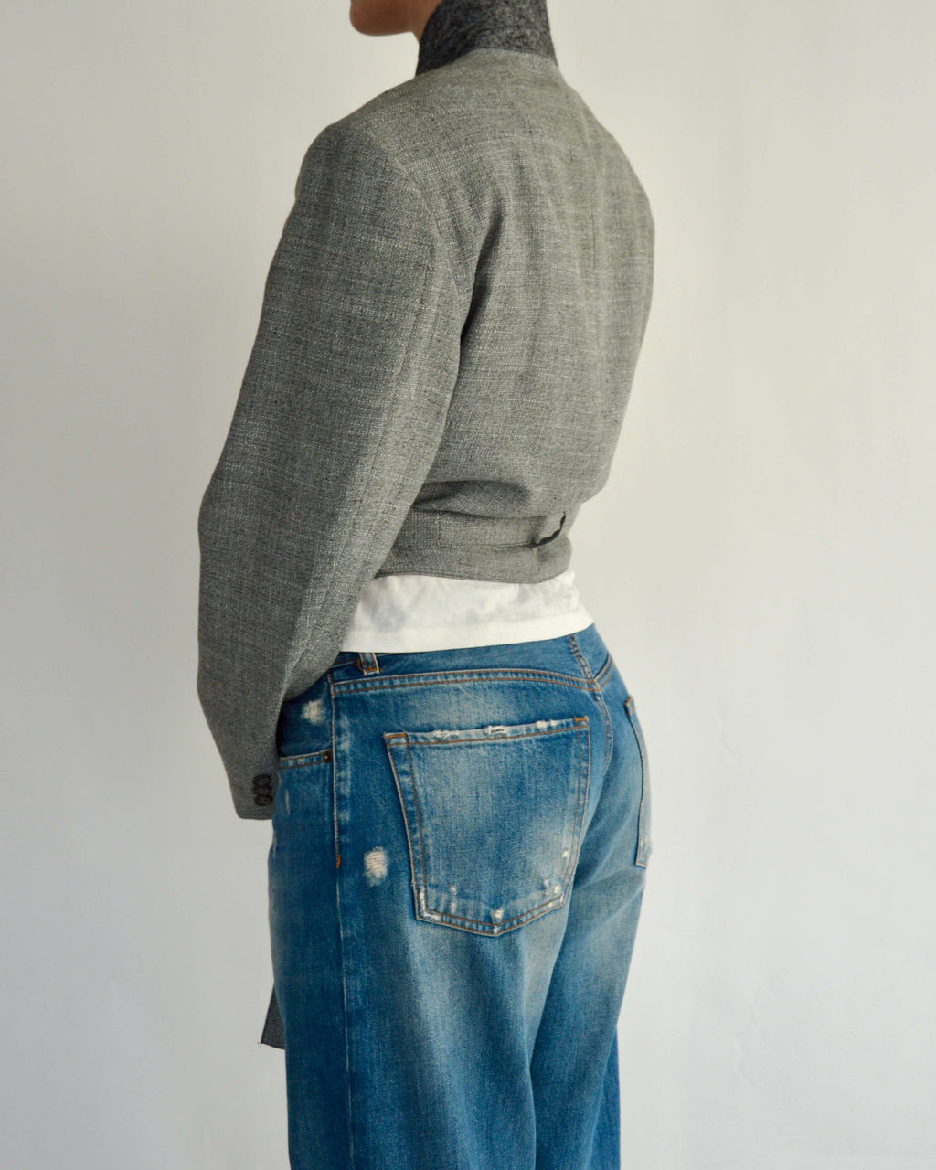 Tied-up Blazer - Light Blue (L)