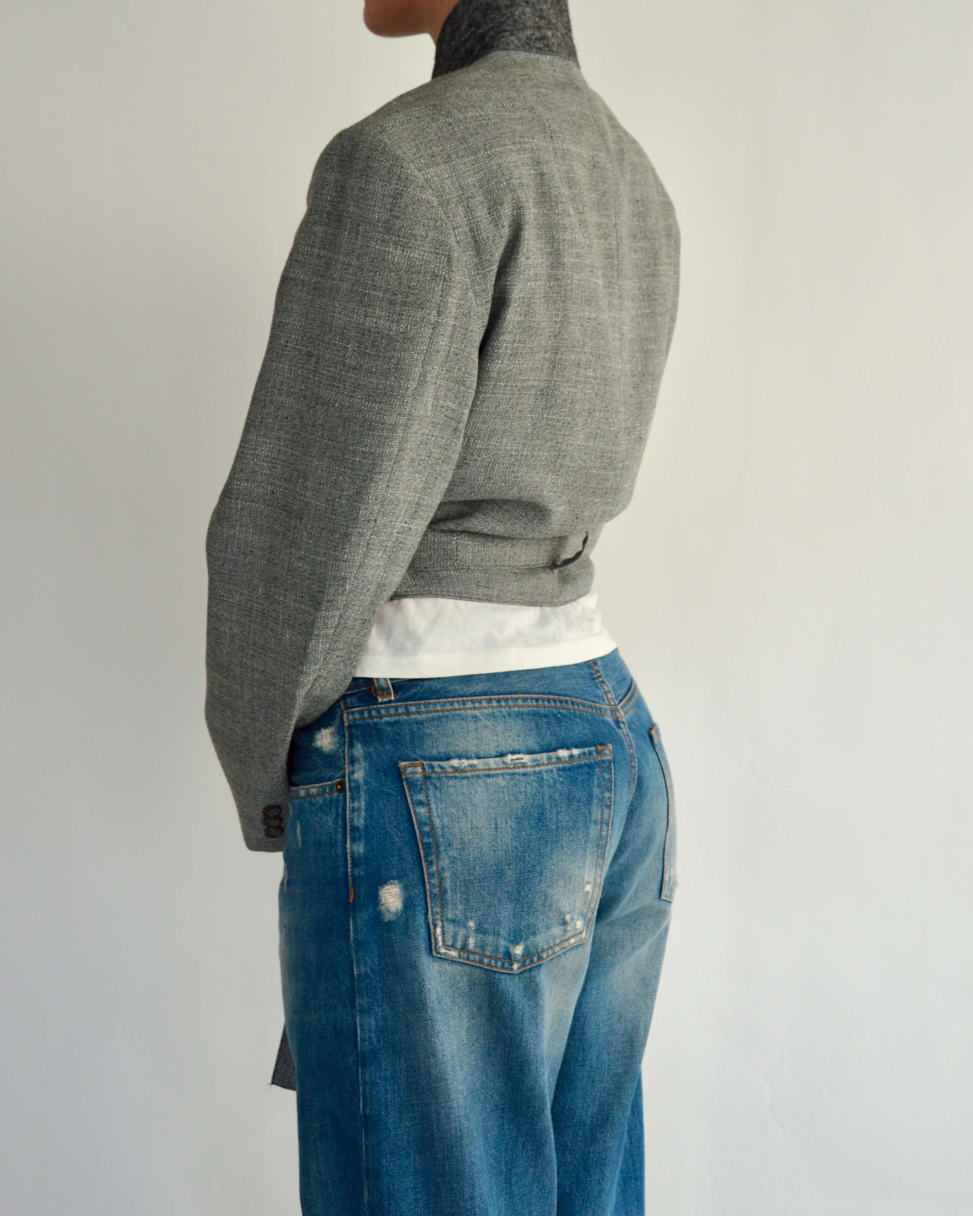 Tied-up Blazer - Light Blue (L)