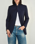 High Neck Blazer - Carolina Herrera Navy (XS)
