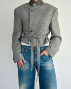 Tied-up Blazer - Light Blue (L)