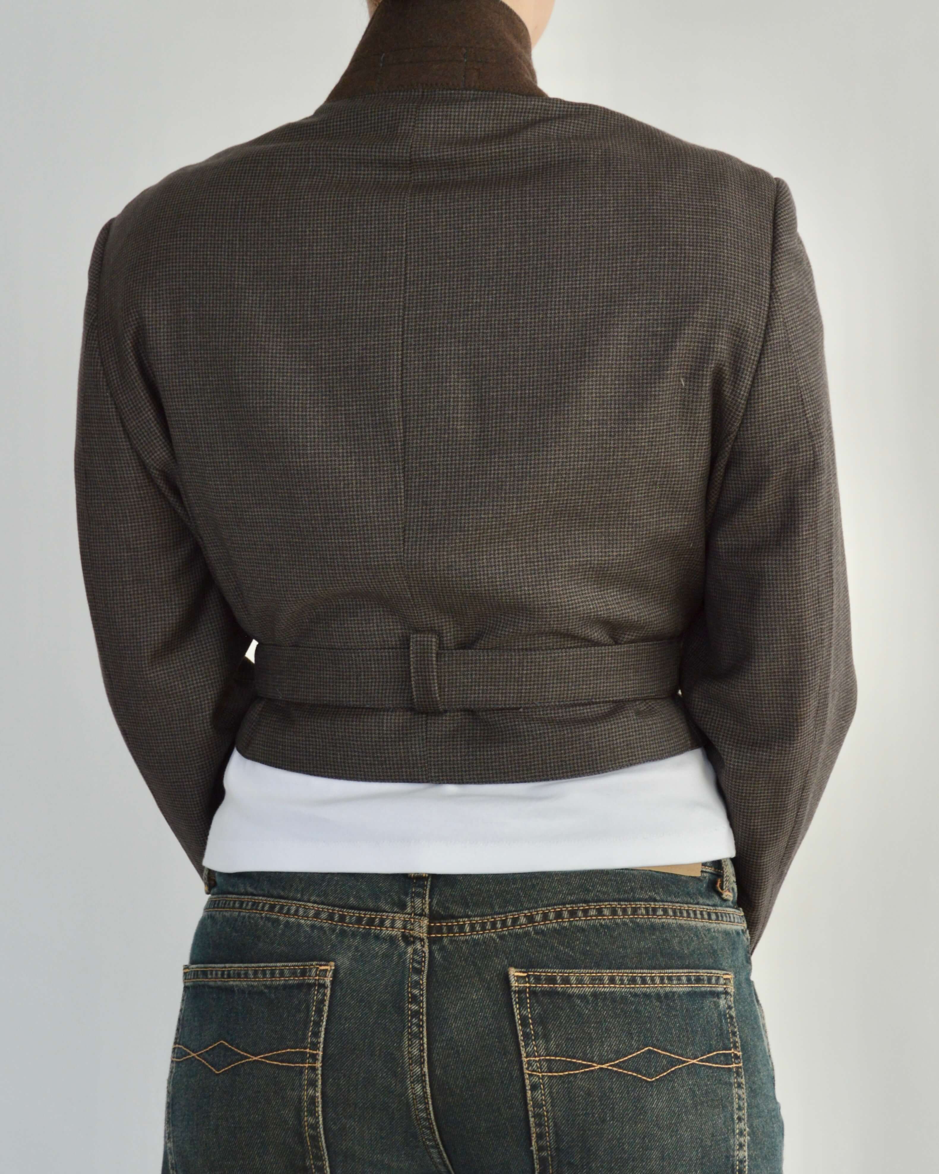 Tied-up Blazer - Cool Brown (S)