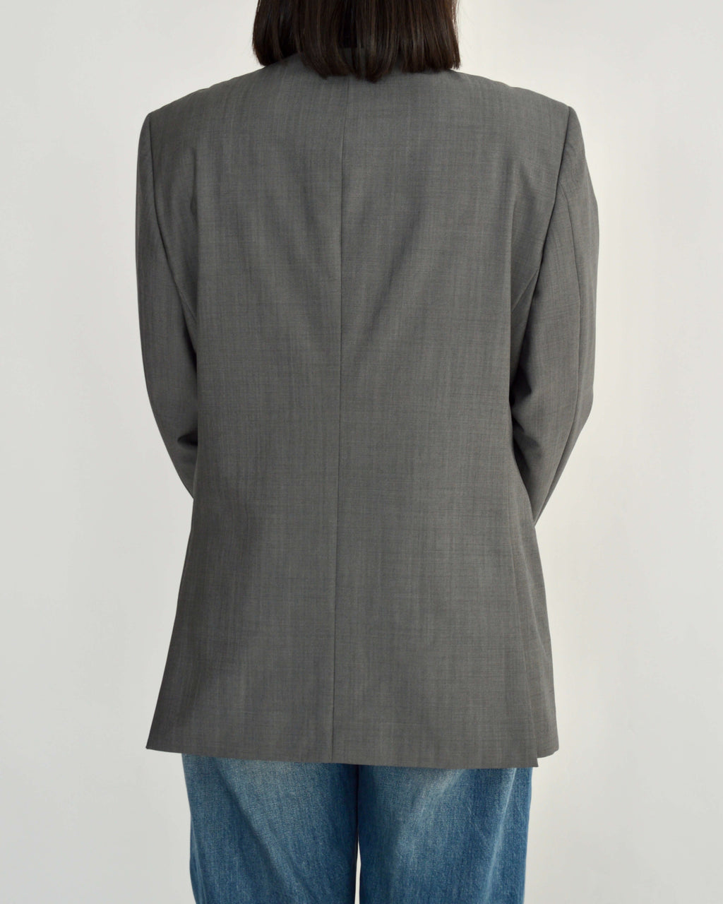 High Neck Blazer - Soft Grey (M)