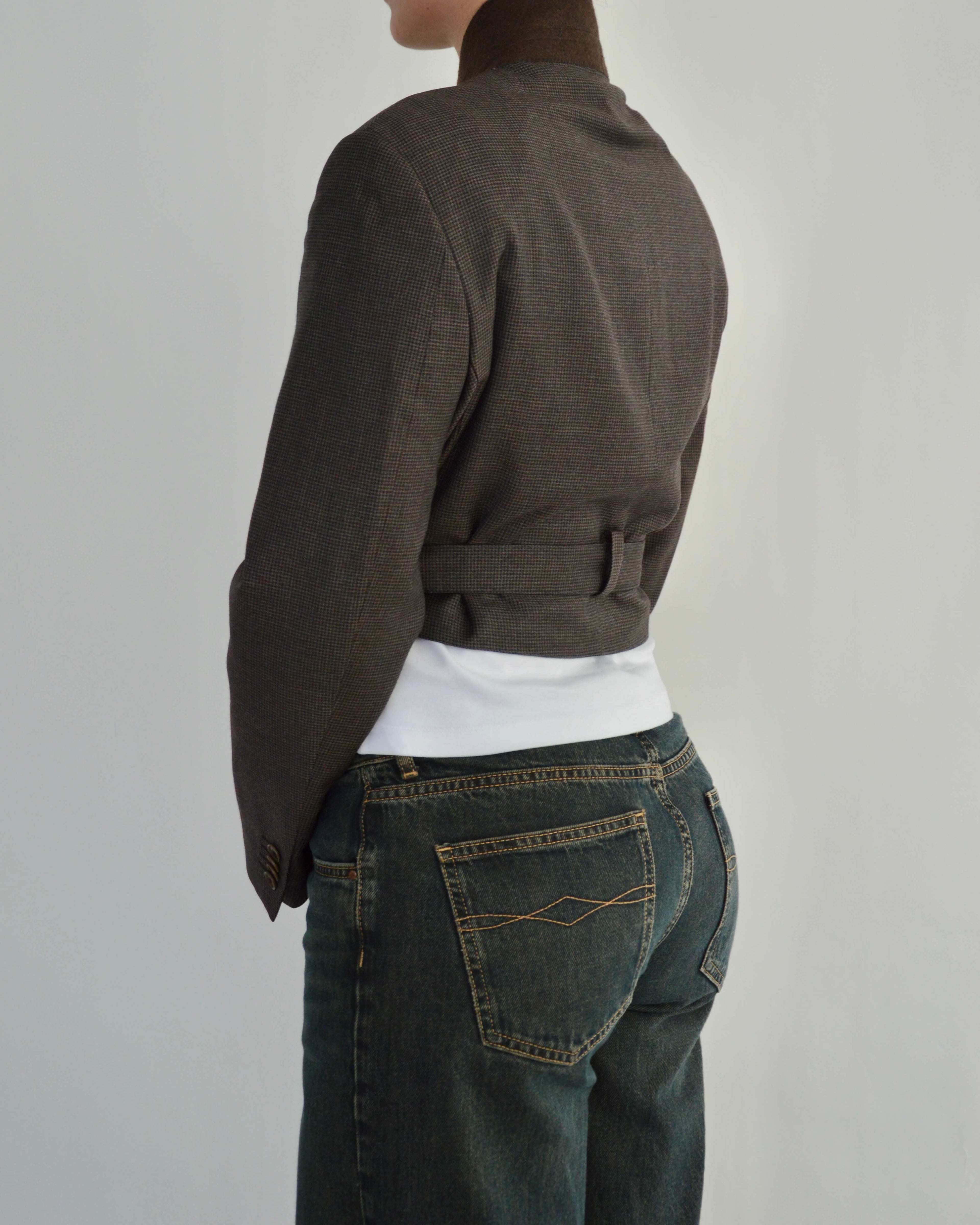 Tied-up Blazer - Cool Brown (S)