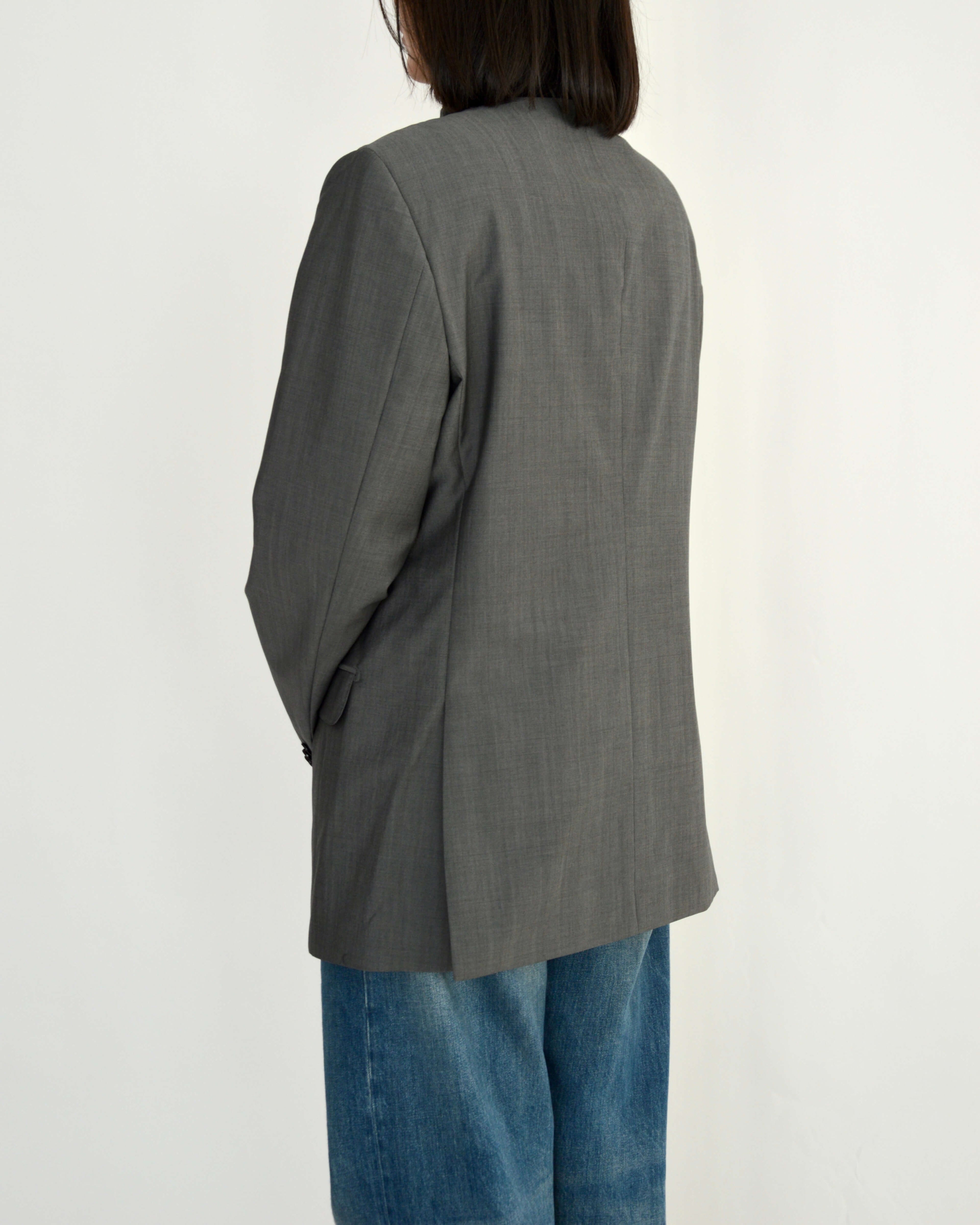 High Neck Blazer - Soft Grey (M)