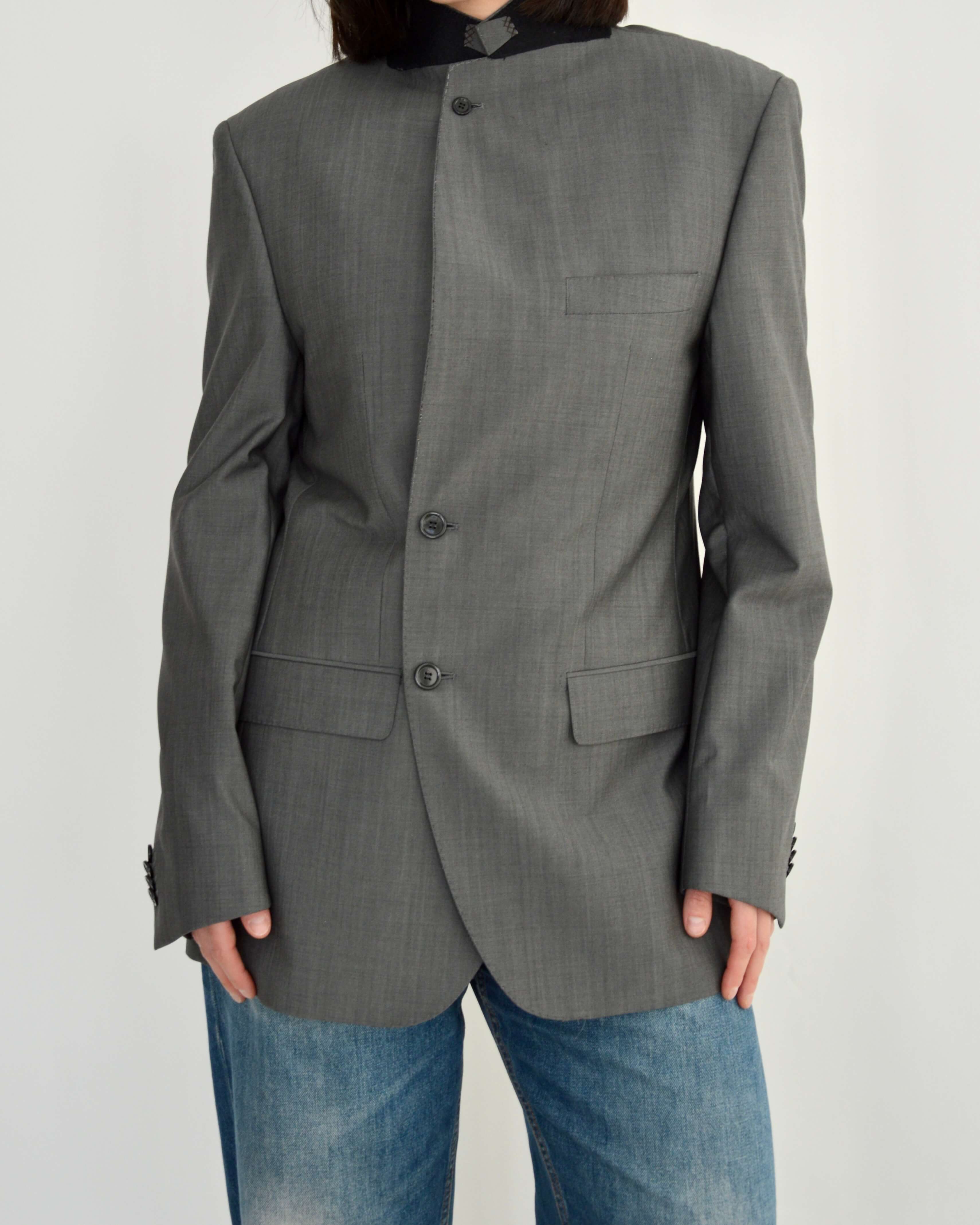 High Neck Blazer - Soft Grey (M)