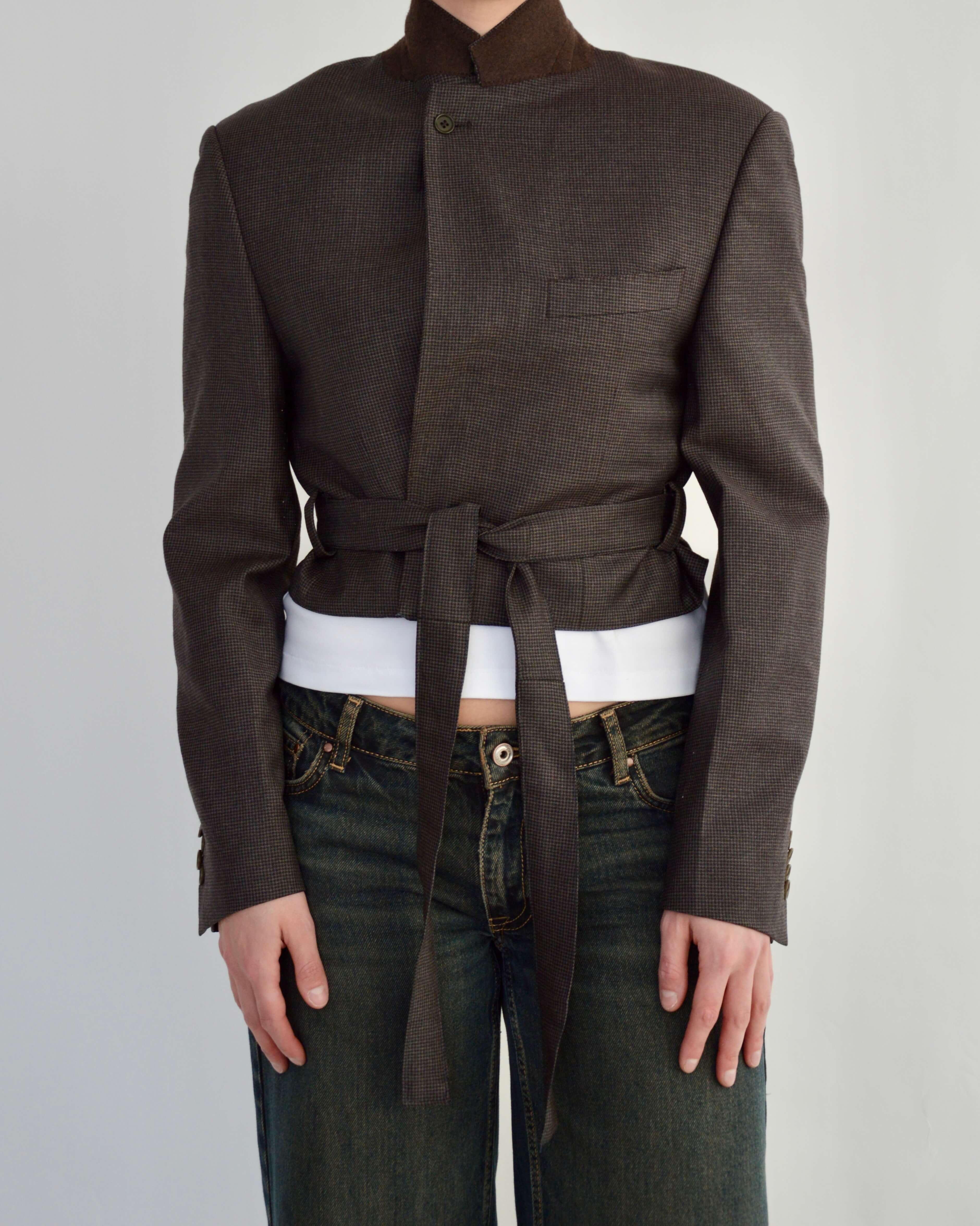 Tied-up Blazer - Cool Brown (S)