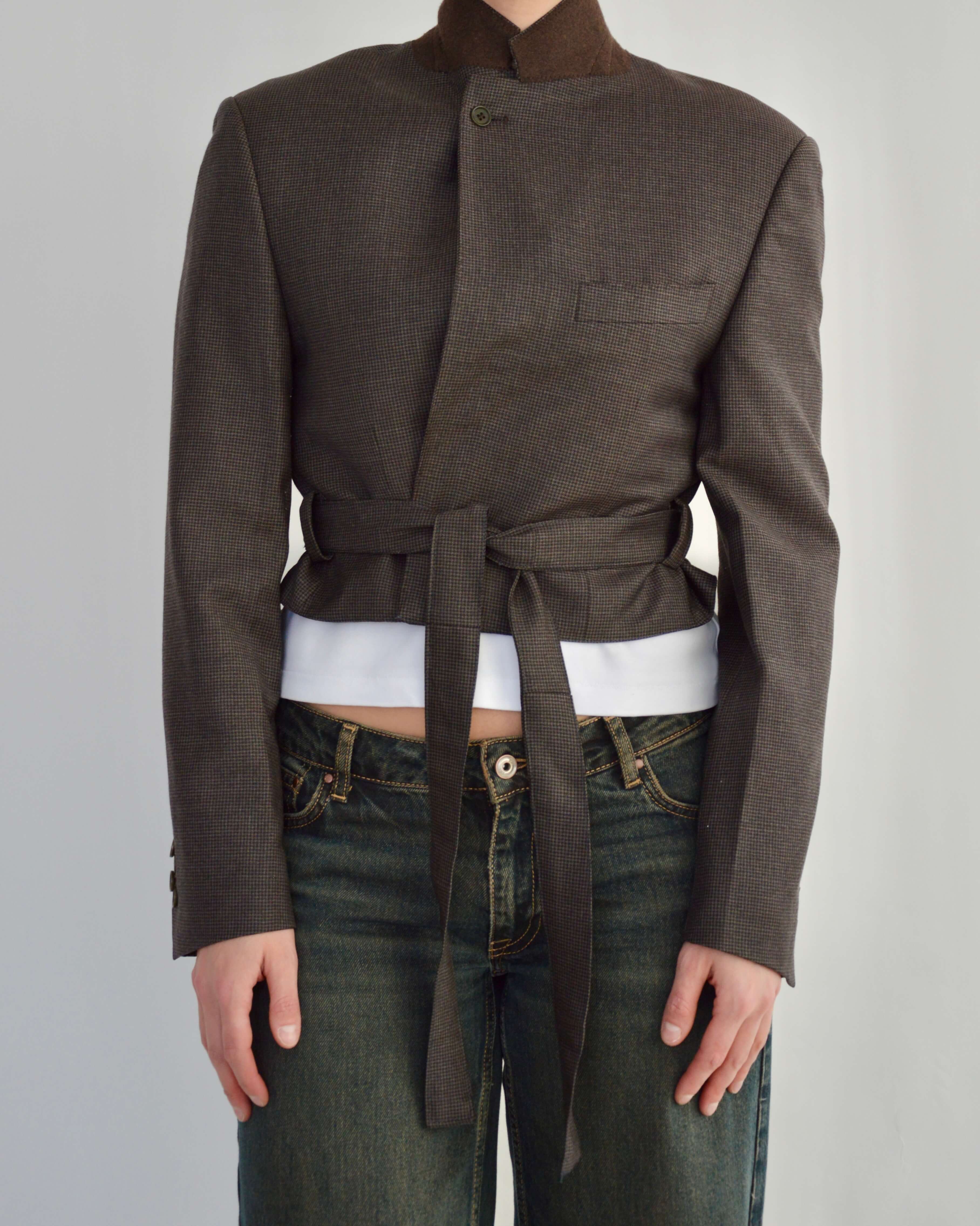 Tied-up Blazer - Cool Brown (S)