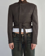 Tied-up Blazer - Cool Brown (S)