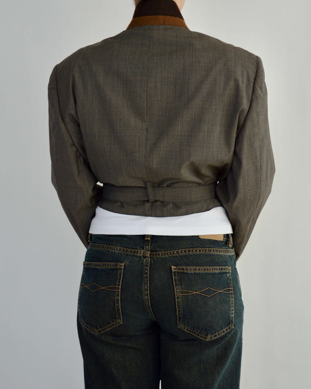 Tied-up Blazer - Brown Collar (M)