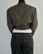 Tied-up Blazer - Brown Collar (M)