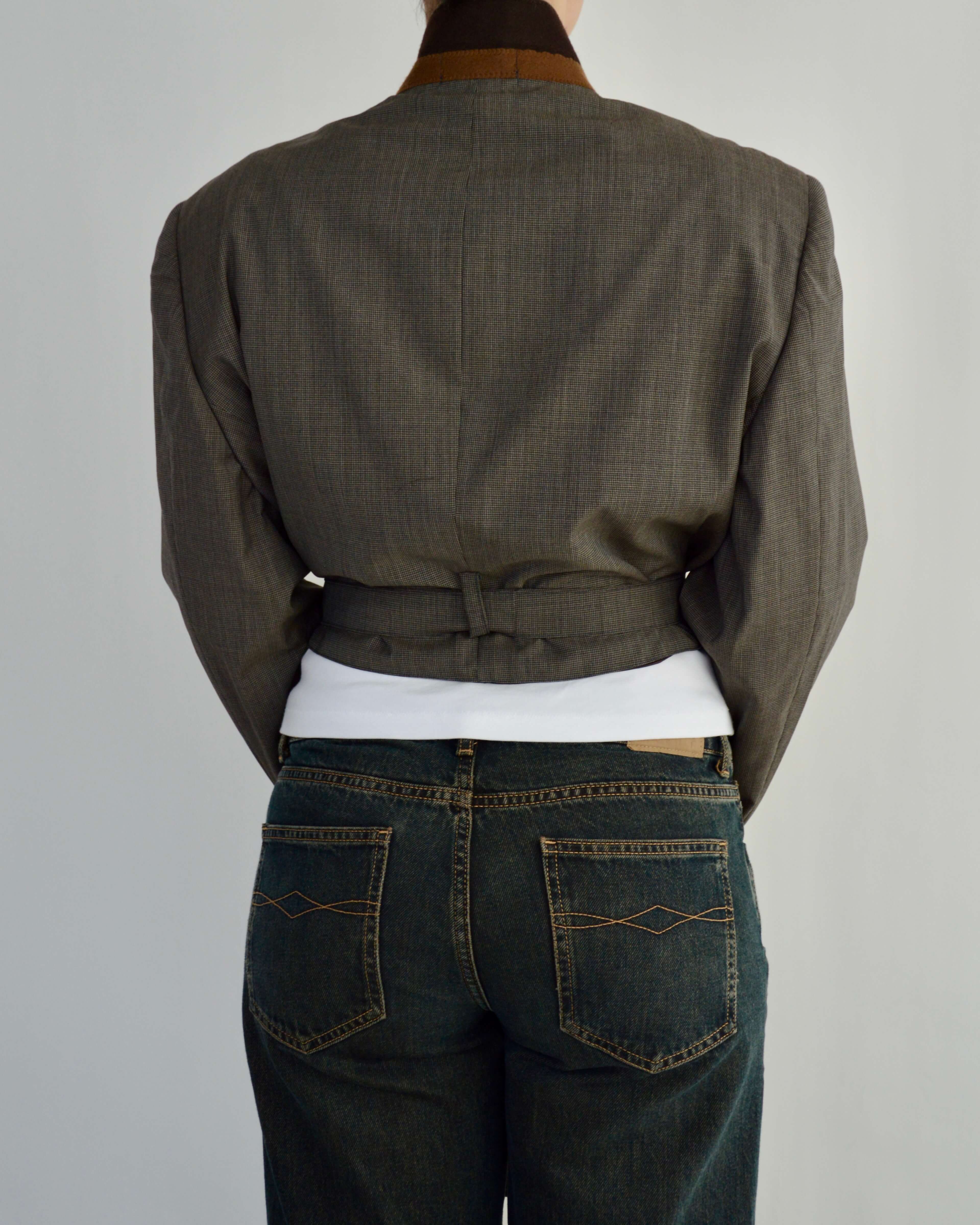 Tied-up Blazer - Brown Collar (M)