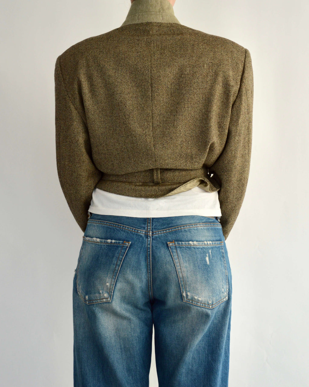 Tied-up Blazer - Textured Light Green (M)