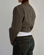 Tied-up Blazer - Brown Collar (M)