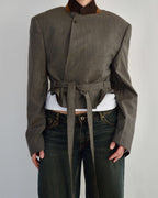 Tied-up Blazer - Brown Collar (M)