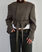 Tied-up Blazer - Brown Collar (M)