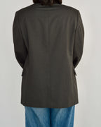 High Neck Blazer - Brown (L)