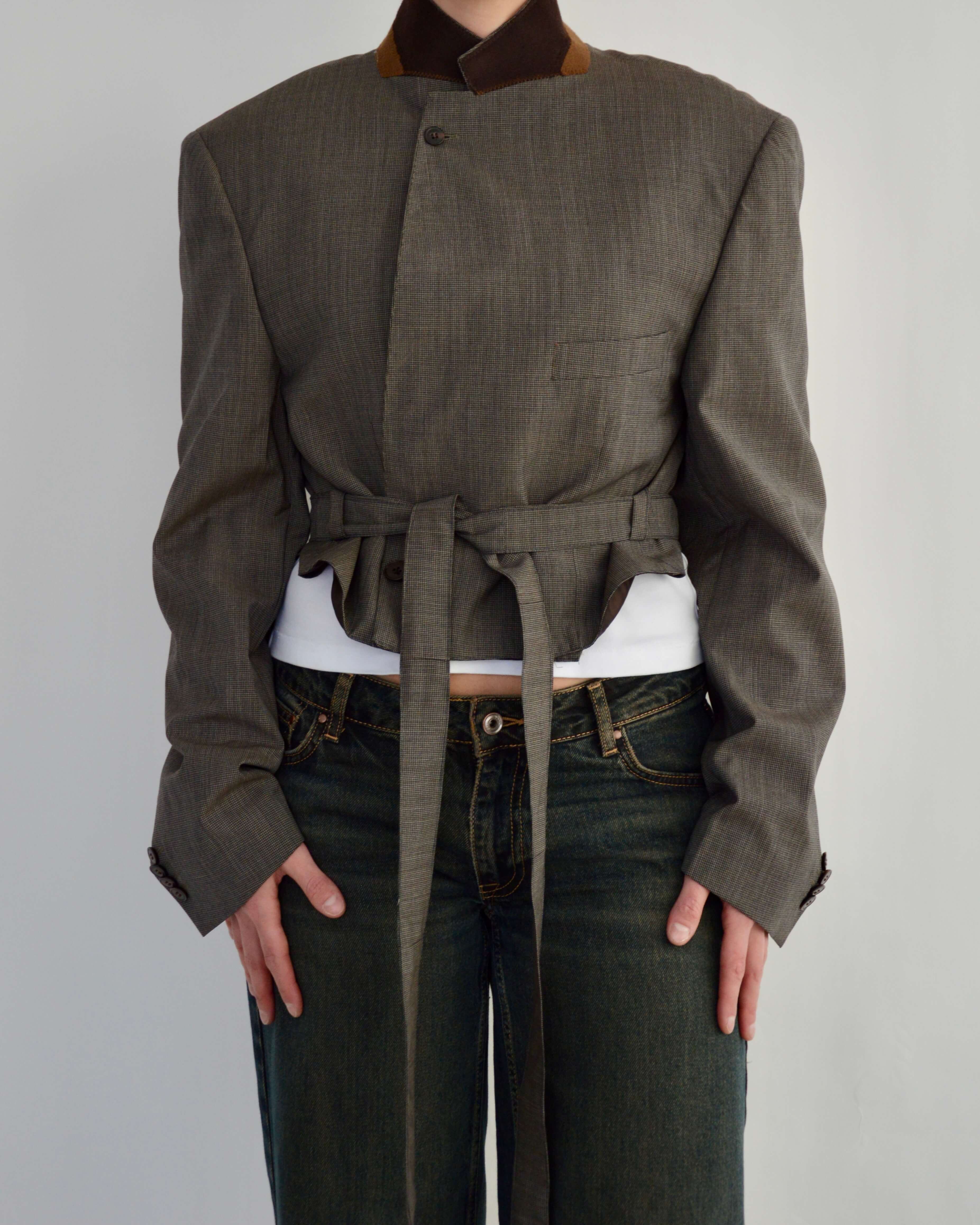 Tied-up Blazer - Brown Collar (M)