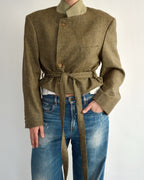 Tied-up Blazer - Textured Light Green (M)