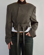 Tied-up Blazer - Brown Collar (M)
