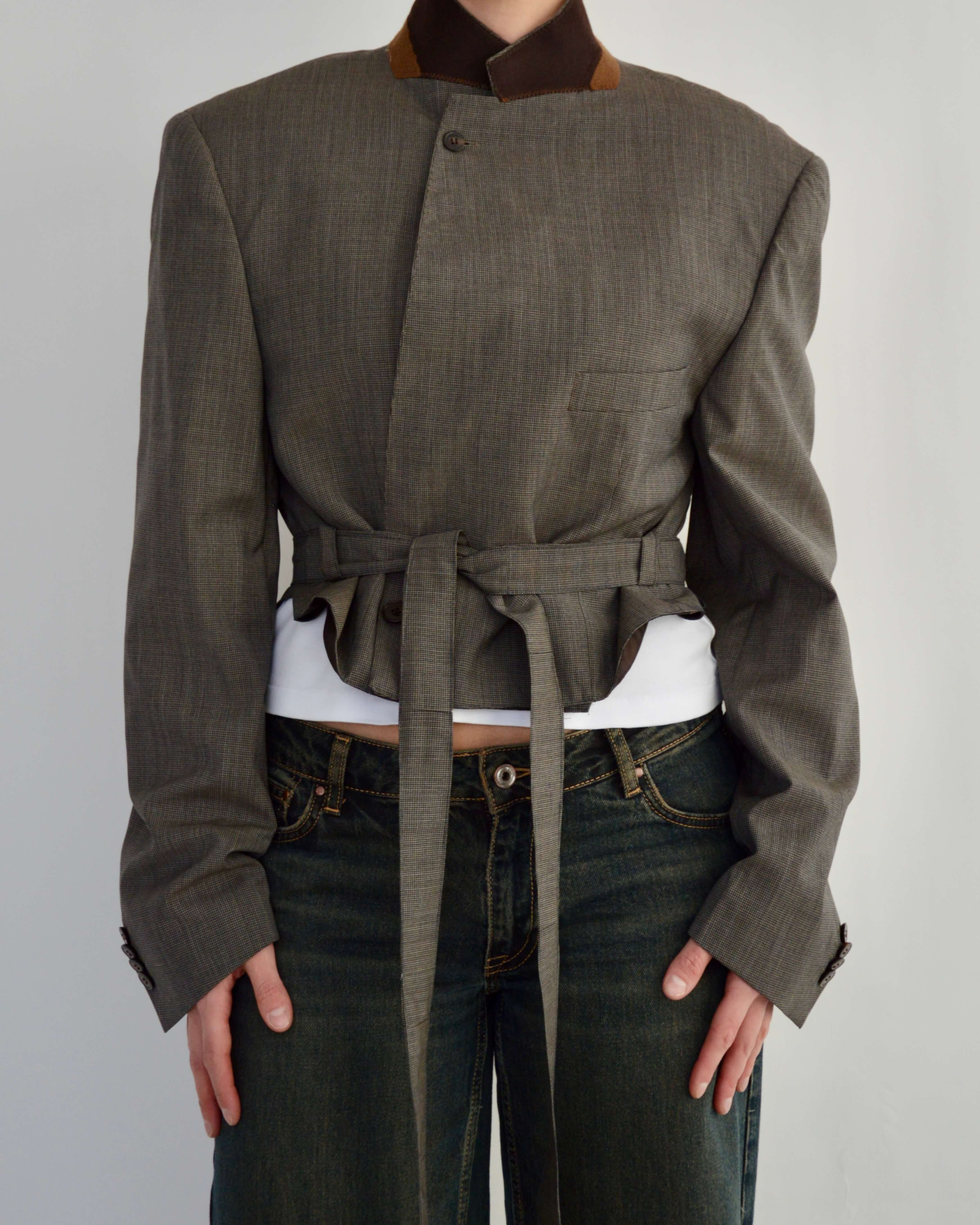 Tied-up Blazer - Brown Collar (M)