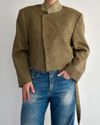 Tied-up Blazer - Textured Light Green (M)