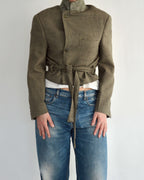 Tied-up Blazer - Textured Beige (S)