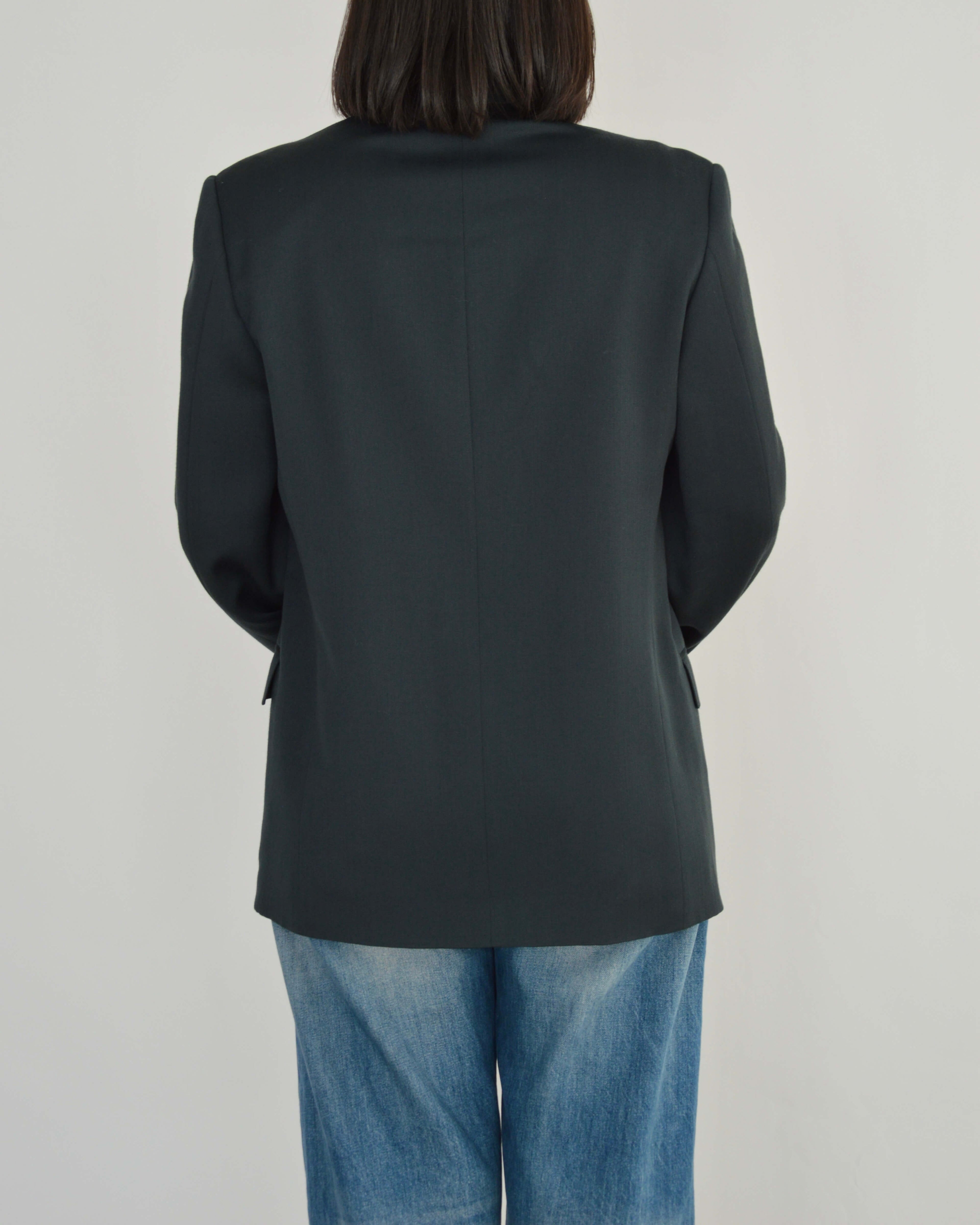 High Neck Blazer - Bottled Green (M)