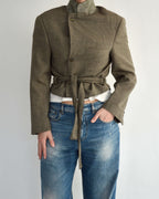 Tied-up Blazer - Textured Beige (S)