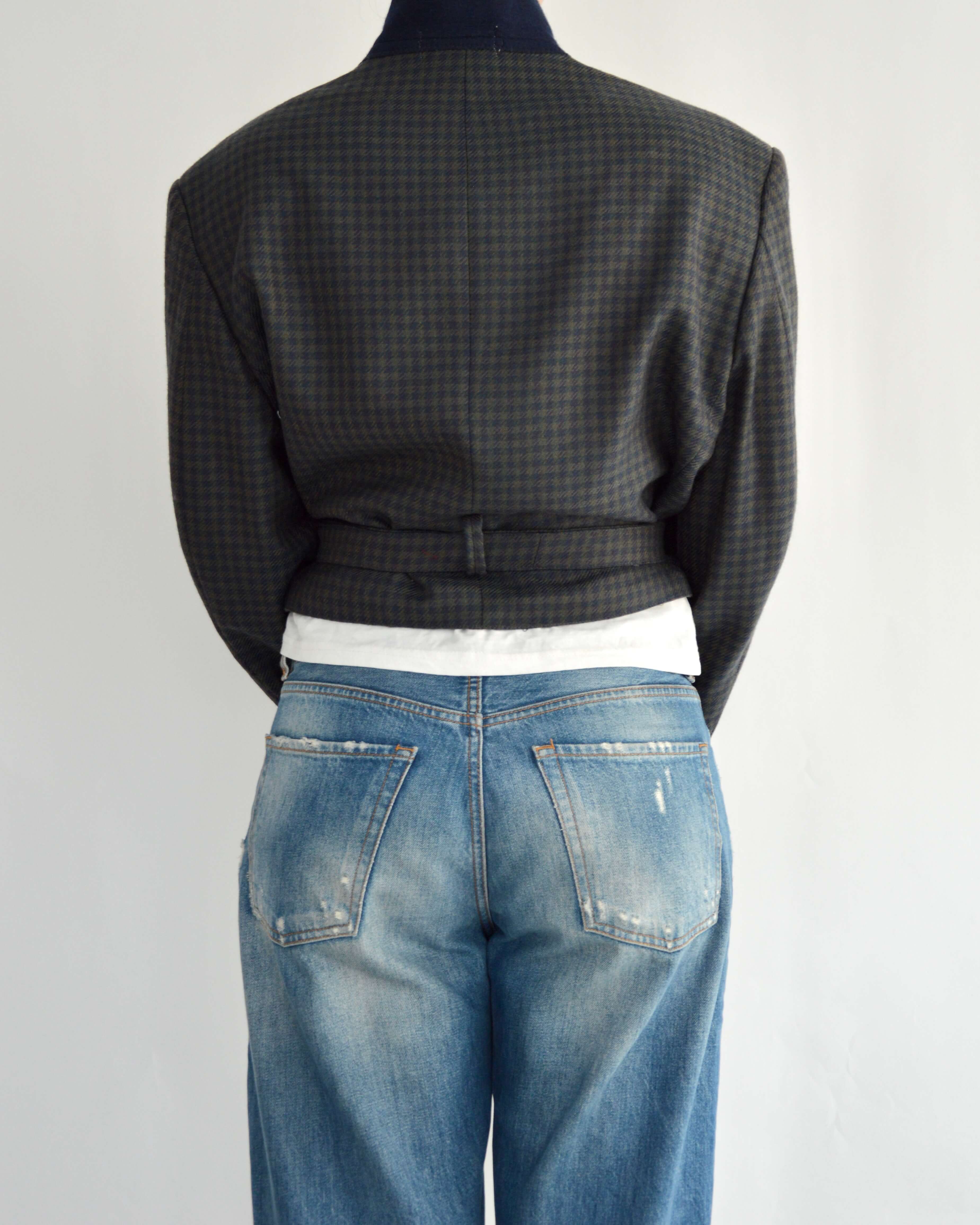 Tied-up Blazer - Blue and Purple (L)