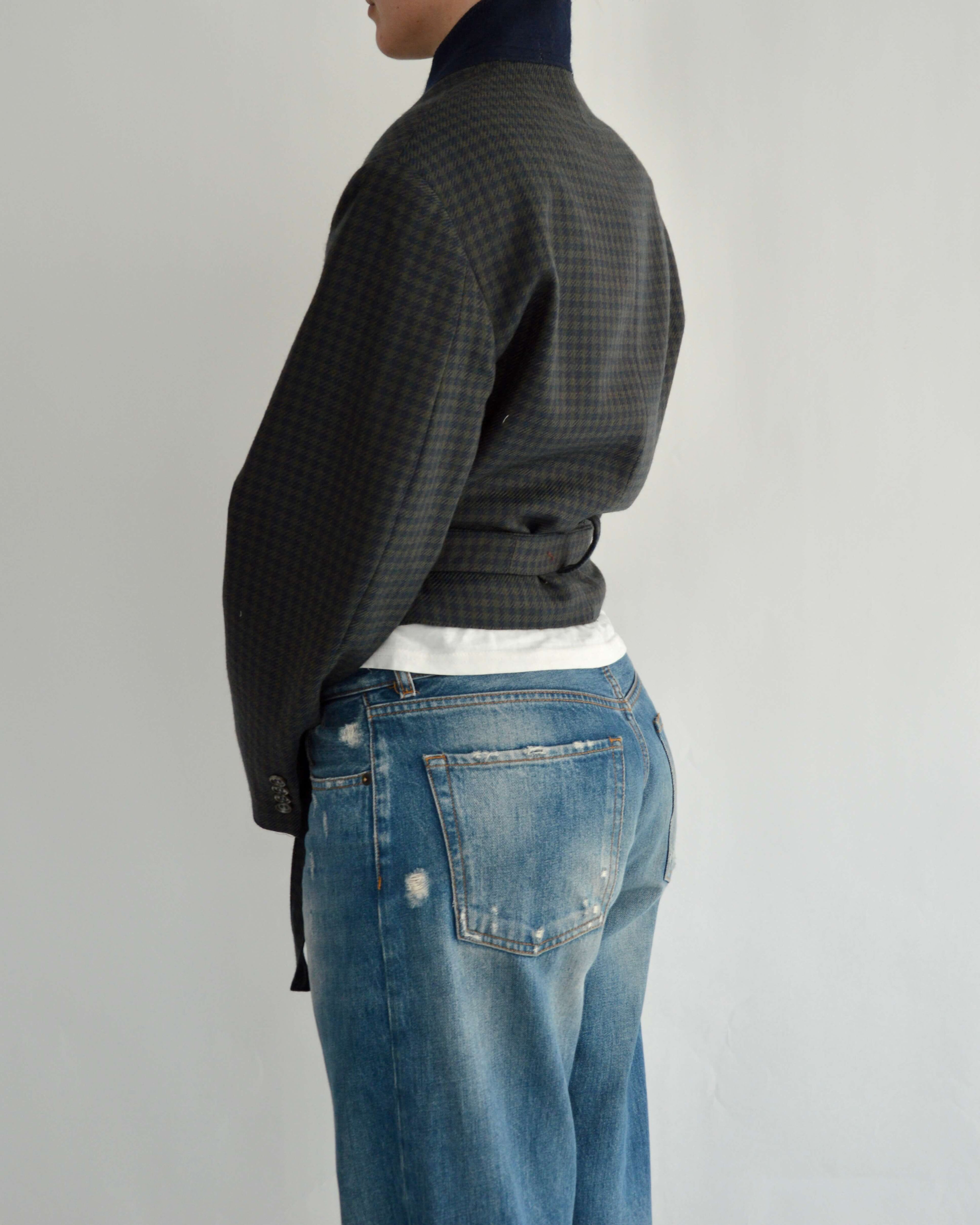 Tied-up Blazer - Blue and Purple (L)