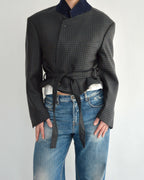 Tied-up Blazer - Blue and Purple (L)