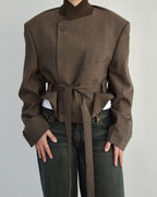 Tied-up Blazer - Business Brown (XL)