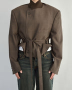 Tied-up Blazer - Business Brown (XL)