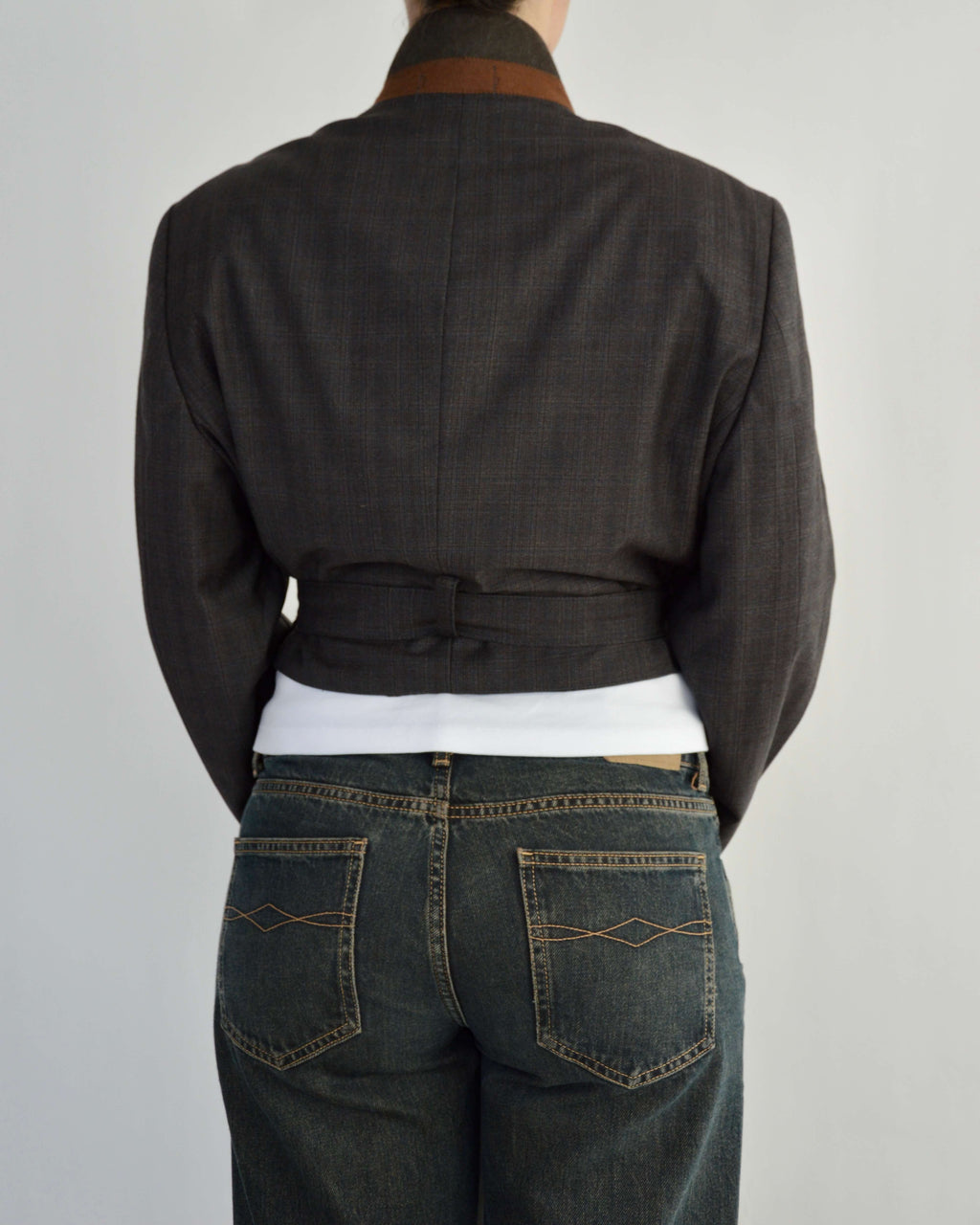 Tied-up Blazer - Brown Collar (M)